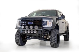 Ford F-150 Raptor Front Bumper - Addictive Desert Designs - ADD PRO Bolt-On Light Hoop - Hammer Black - `18-`20
